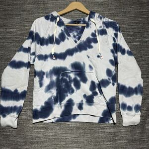 J. Crew Terry Hoodie Women's S Garment Tie Dye Drawstrings AJ632